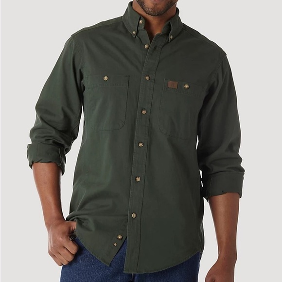 Wrangler Other - Wrangler Riggs workwear dark Irish green button shirt XL